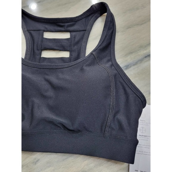 Ideology Women's Small Black Racerback Cutout Sports Bra NWT - Picture 5 of 11